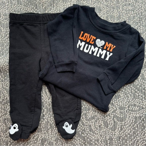 Carter's Other - 9-12 Months Halloween Black Love My Mummy Onesie & Boo Pants